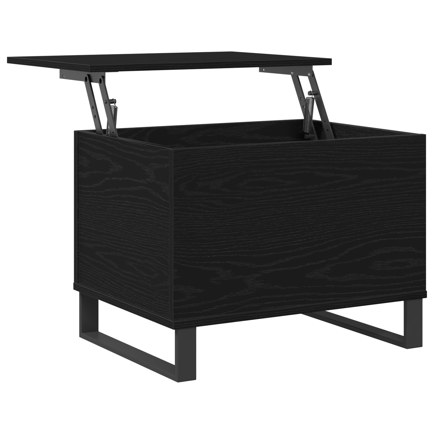 Kaffebord Lift Top Sort Eg 60X44,5X45 Cm Konstrueret Træ
