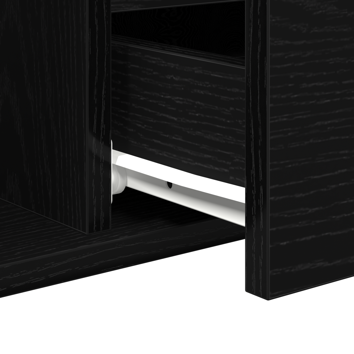 Kaffebord Sort Eg 90X49X45 Cm Konstrueret Træ