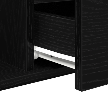 Kaffebord Sort Eg 90X49X45 Cm Konstrueret Træ