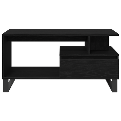 Kaffebord Sort Eg 90X49X45 Cm Konstrueret Træ