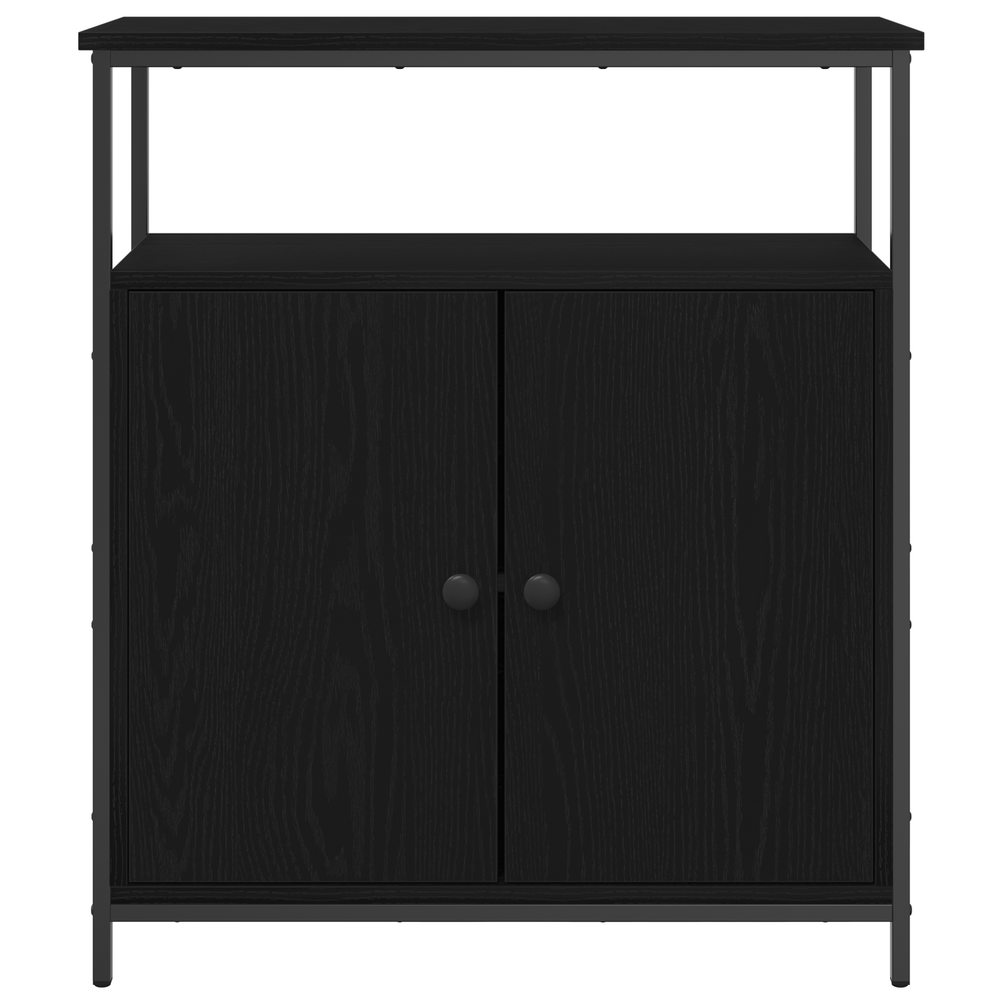Sideboard Sort Eg 70 X 30 X 80 Cm Konstrueret Træ