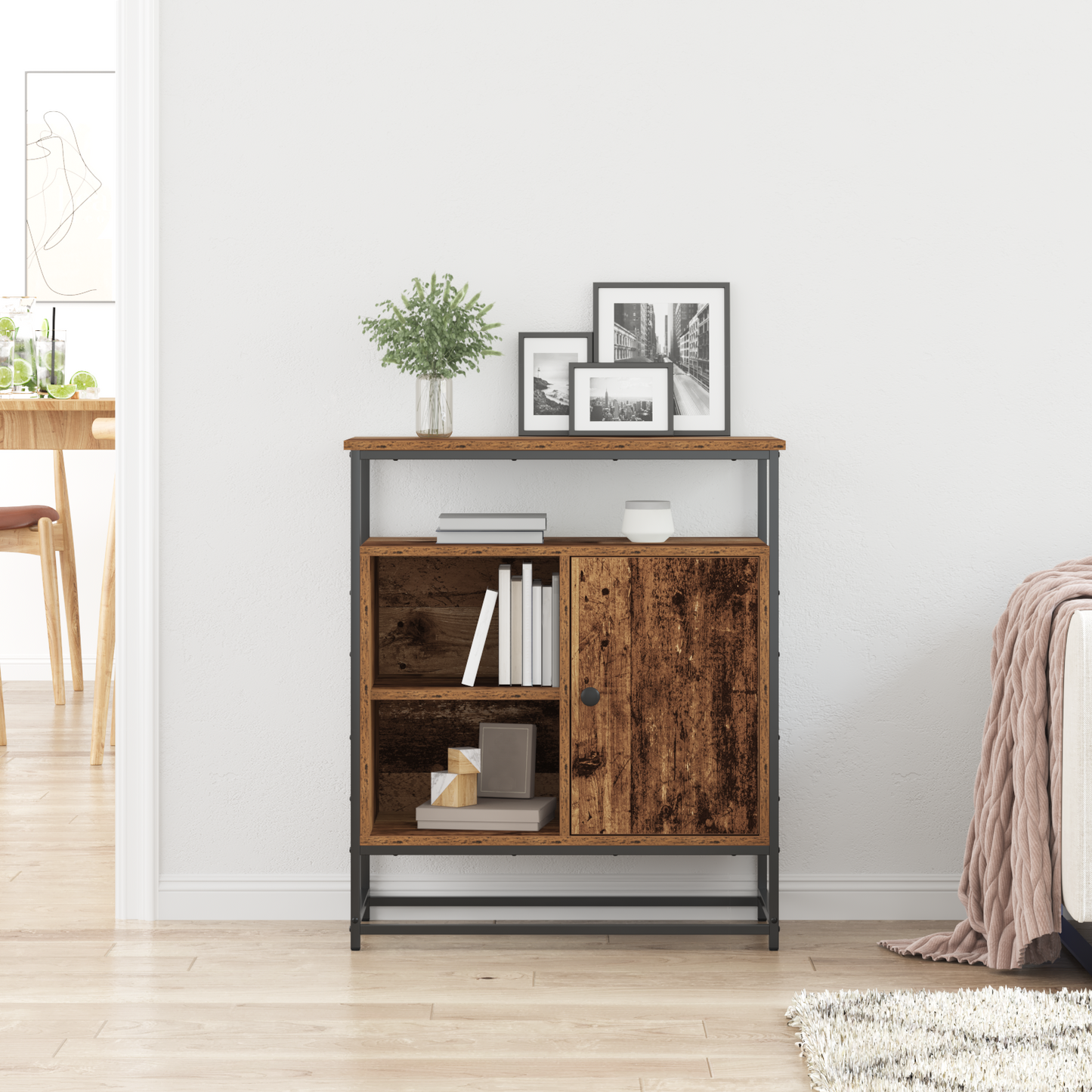 Sideboard Gammelt Træ 69 X 35 X 80 Cm Konstrueret Træ