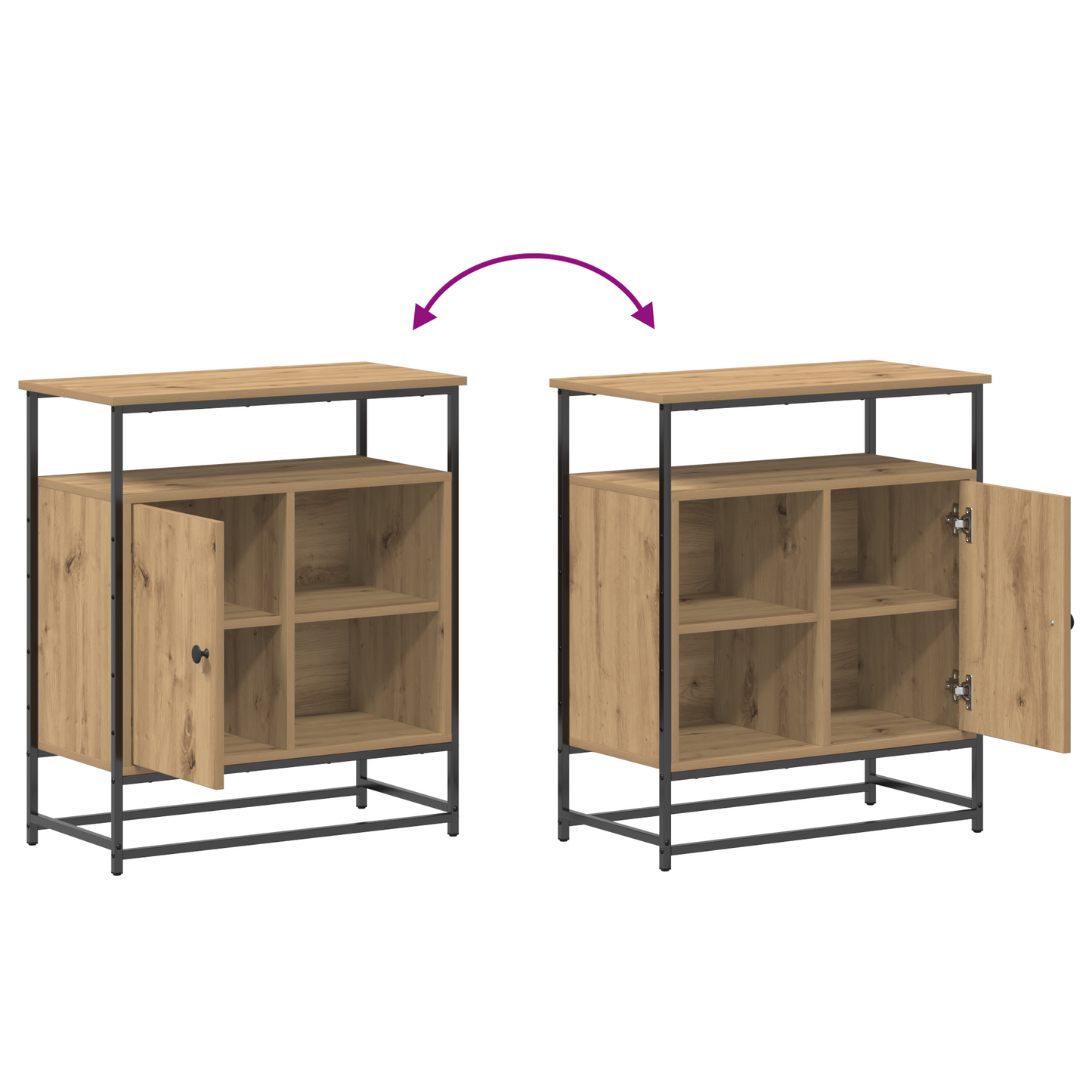 Sideboard Artisan Eg 69 X 35 X 80 Cm Konstrueret Træ