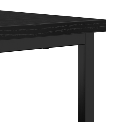 Skænk Sort Eg 69X35X80 Cm Konstrueret Træ Og Stål