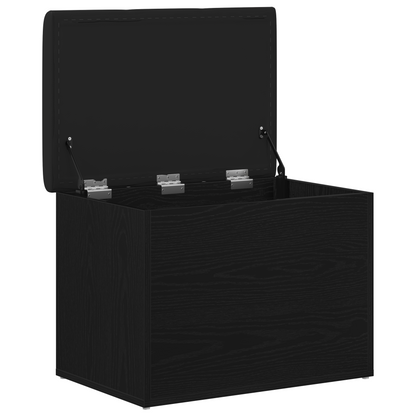 Opbevaringsbænk Med Dør Sort Eg 62 X 42 X 45 Cm Konstrueret Træ