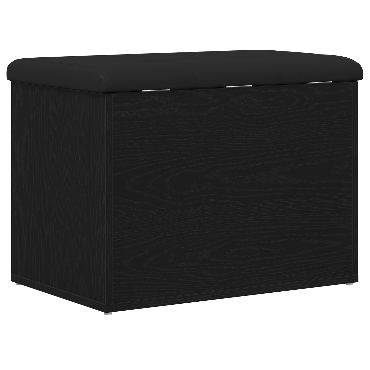 Opbevaringsbænk Med Dør Sort Eg 62 X 42 X 45 Cm Konstrueret Træ