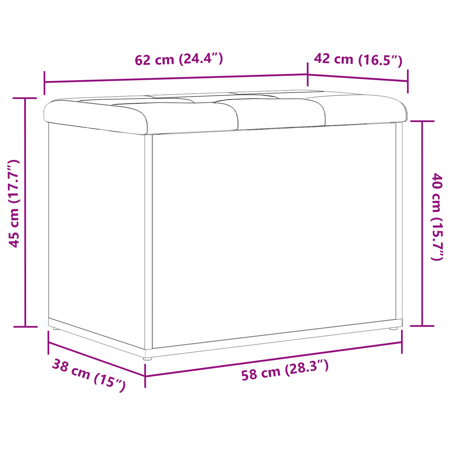Opbevaringsbænk Med Dør Sort Eg 62 X 42 X 45 Cm Konstrueret Træ