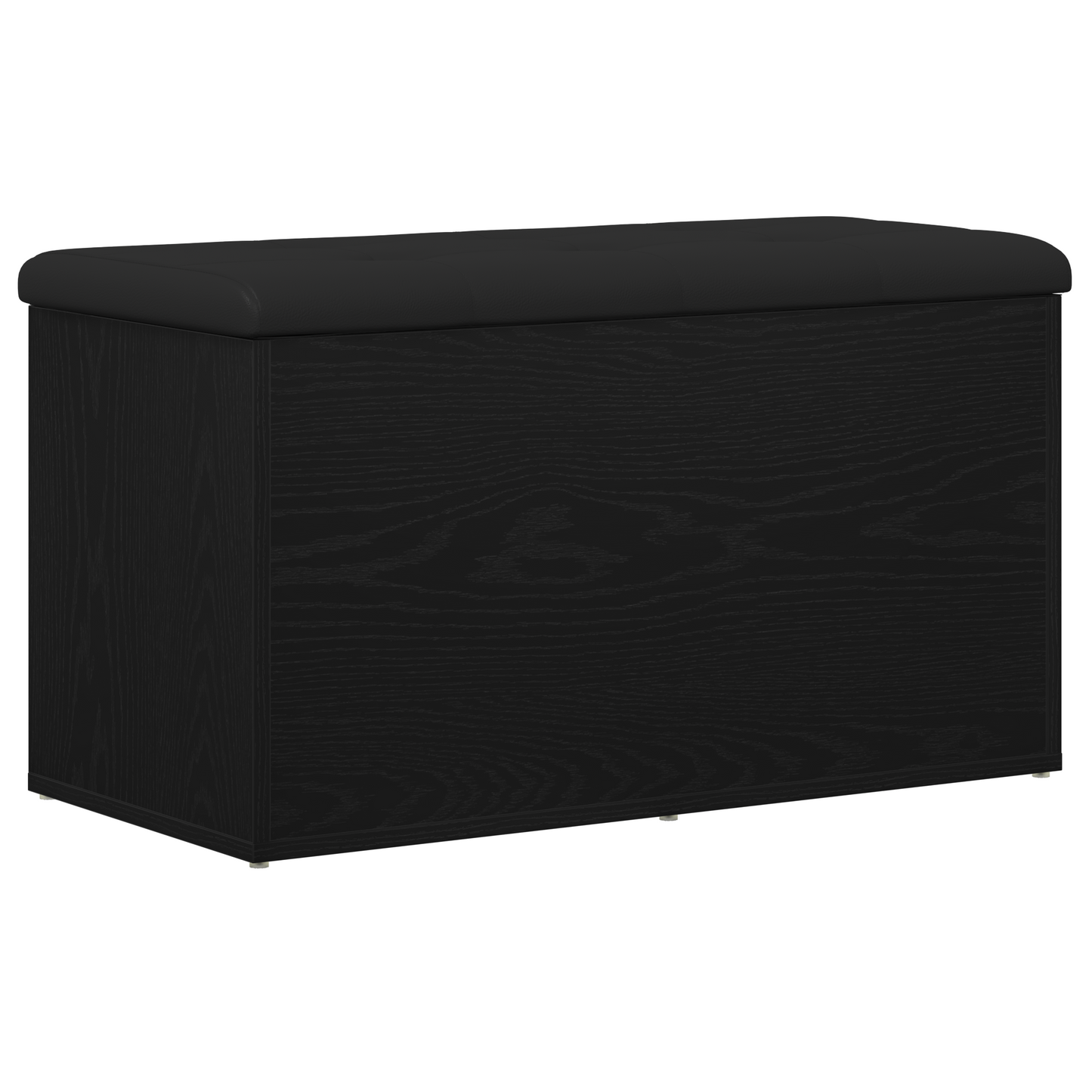 Opbevaringsbænk Med Dør Sort Eg 82 X 42 X 45 Cm Konstrueret Træ