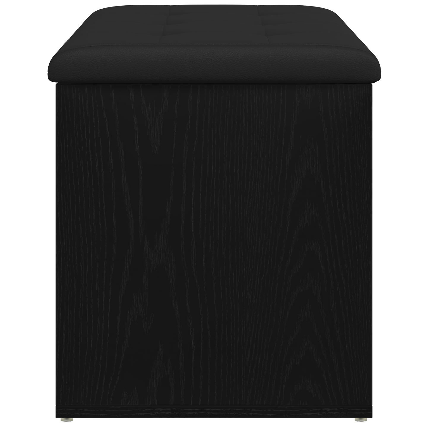 Opbevaringsbænk Med Dør Sort Eg 82 X 42 X 45 Cm Konstrueret Træ