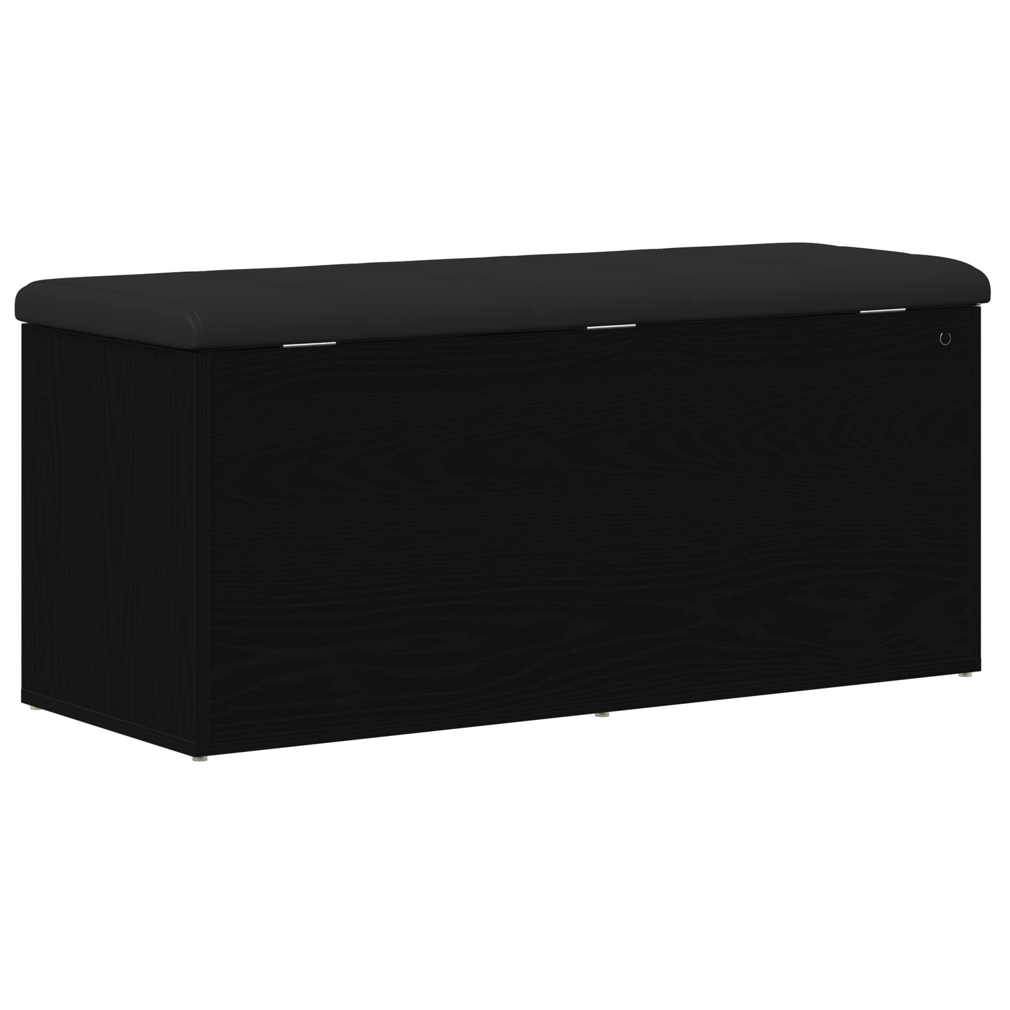 Opbevaringsbænk Sort Eg 102 X 42 X 45 Cm Konstrueret Træ