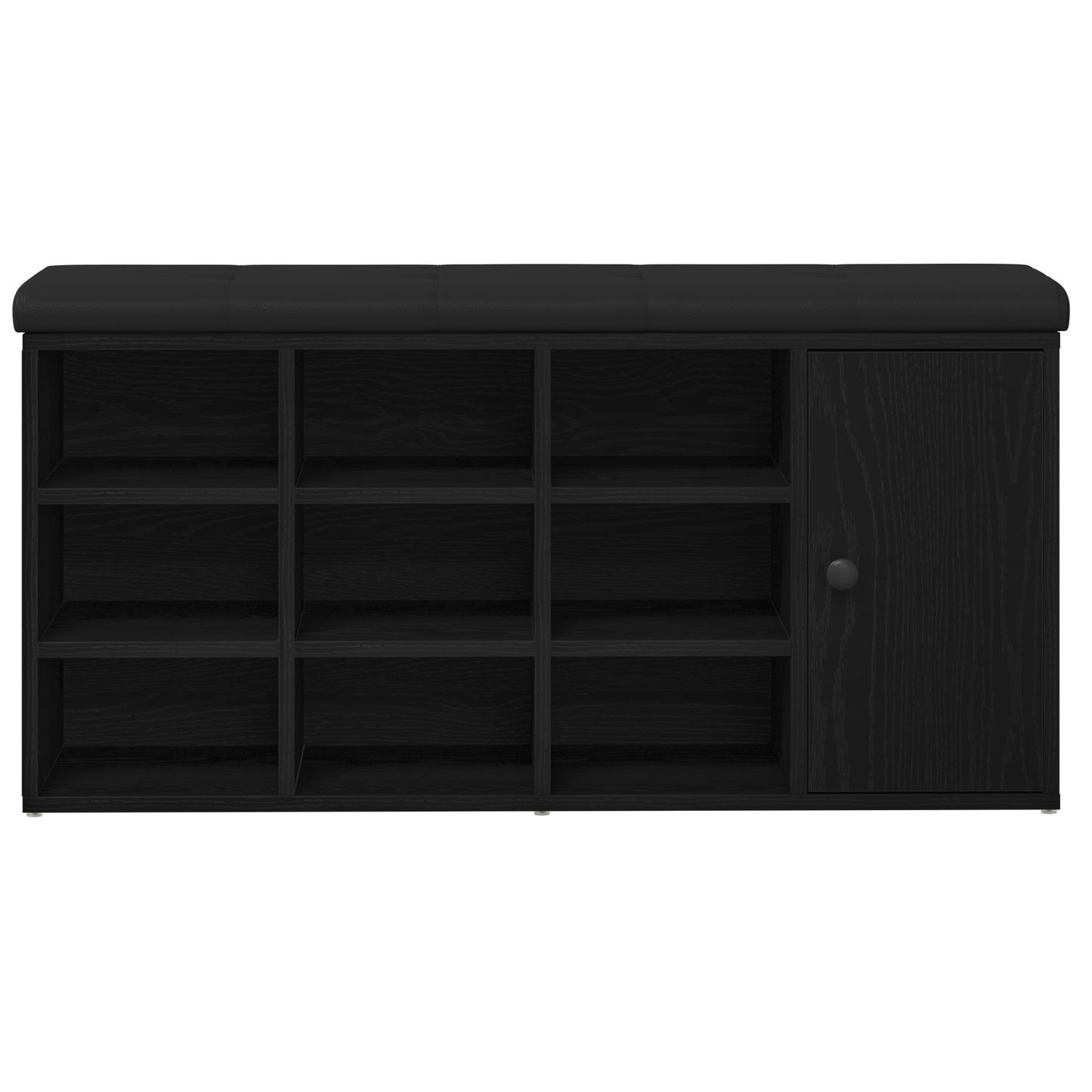 Sko Bænk Med Skuffe Sort 100 X 30 X 48 Cm Konstrueret Træ