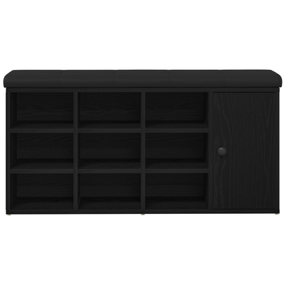 Sko Bænk Med Skuffe Sort 100 X 30 X 48 Cm Konstrueret Træ