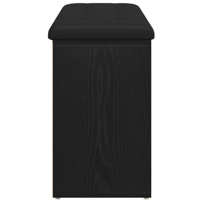Sko Bænk Med Skuffe Sort 100 X 30 X 48 Cm Konstrueret Træ