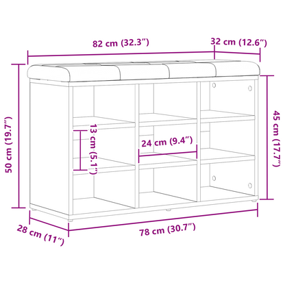 Sko Bænk Med Opbevaring Sort 80 X 30 X 48 Cm Konstrueret Træ