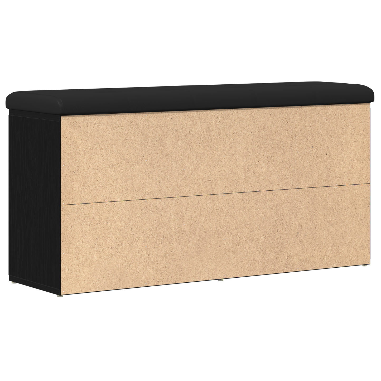 Sko Bænk Med Opbevaring Sort 100 X 30 X 48 Cm Konstrueret Træ
