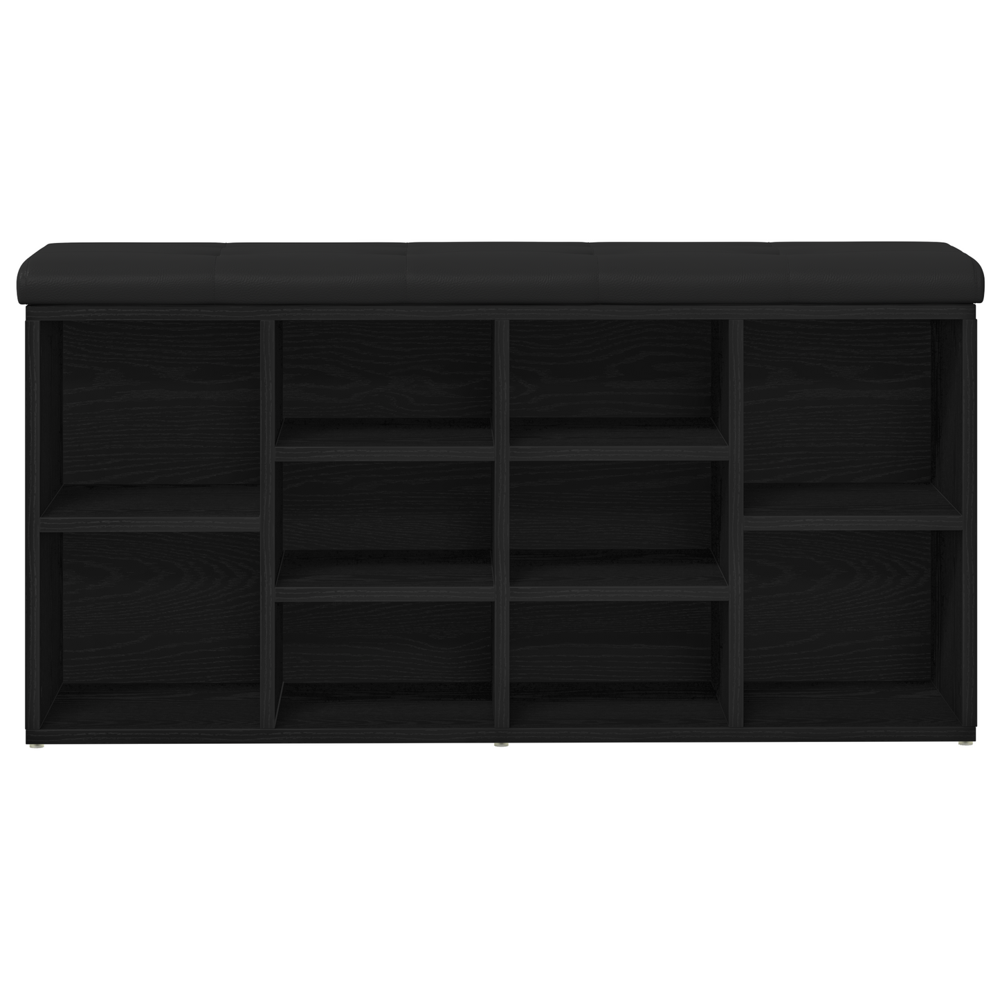 Sko Bænk Med Opbevaring Sort 100 X 30 X 48 Cm Konstrueret Træ