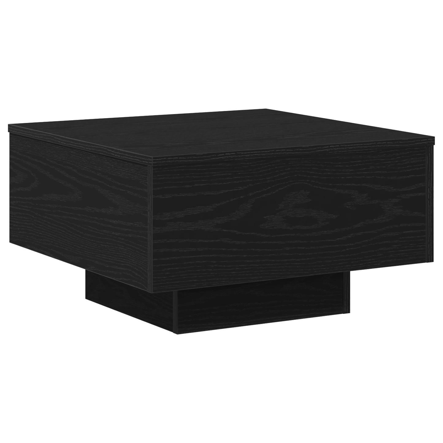 Kaffebord I Sort Eg 55X55X31 Cm - Konstrueret Træ