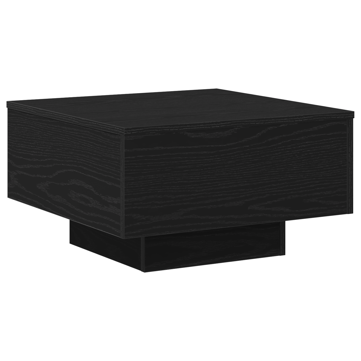 Kaffebord I Sort Eg 55X55X31 Cm - Konstrueret Træ