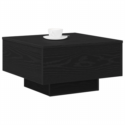 Kaffebord I Sort Eg 55X55X31 Cm - Konstrueret Træ