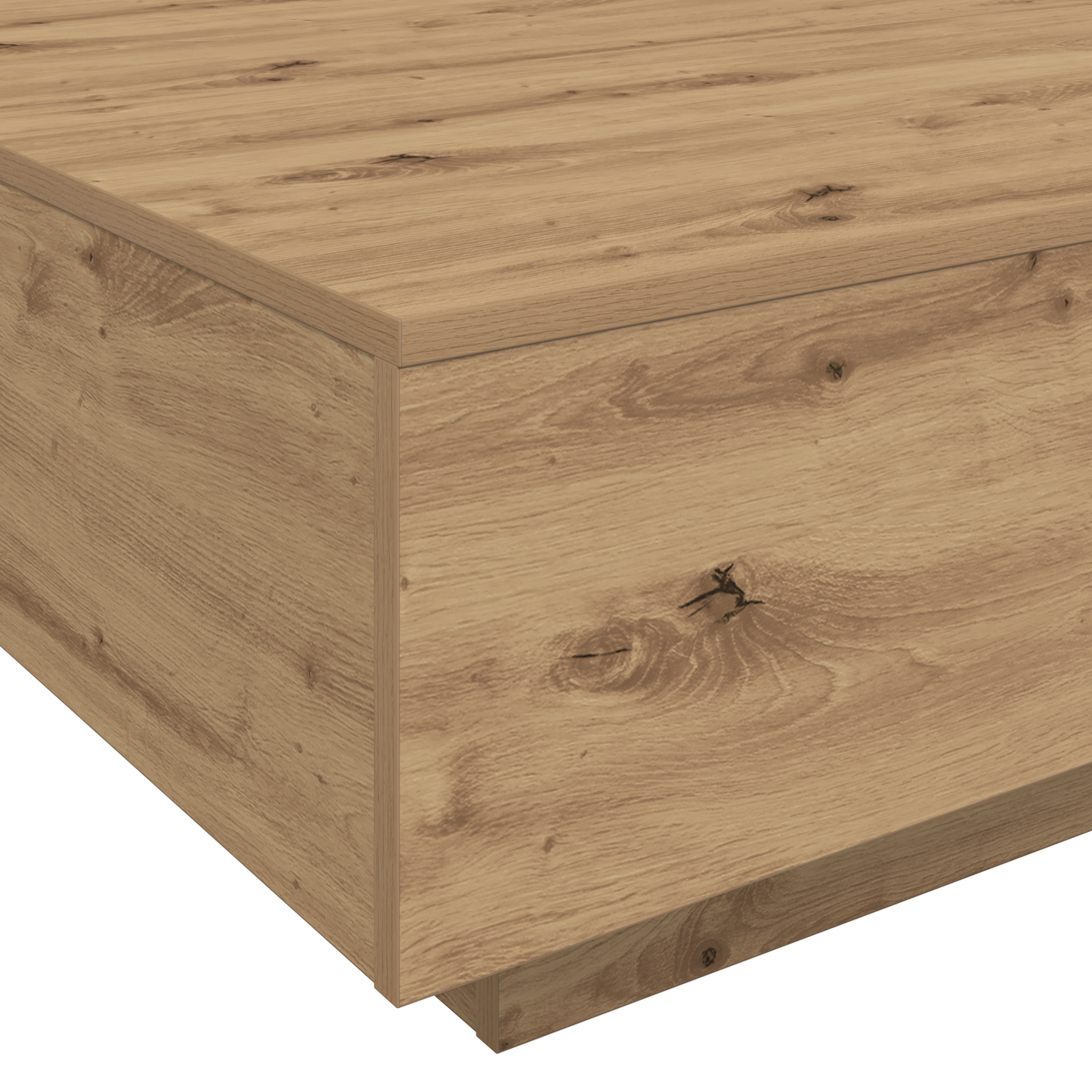 Kaffebord Med Led-Lys Artisan Eg 55X55X31 Cm
