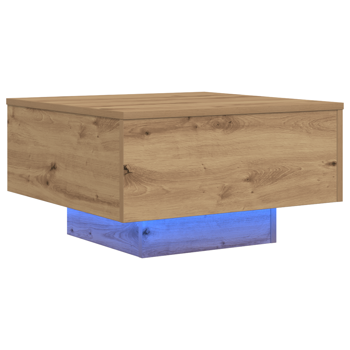 Kaffebord Med Led-Lys Artisan Eg 55X55X31 Cm