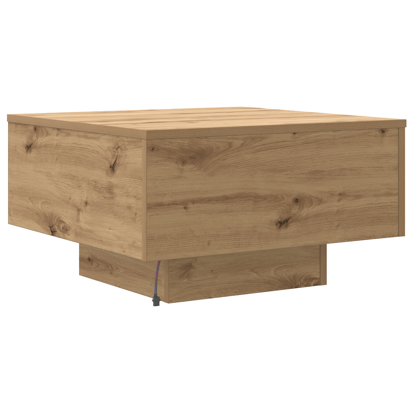 Kaffebord Med Led-Lys Artisan Eg 55X55X31 Cm