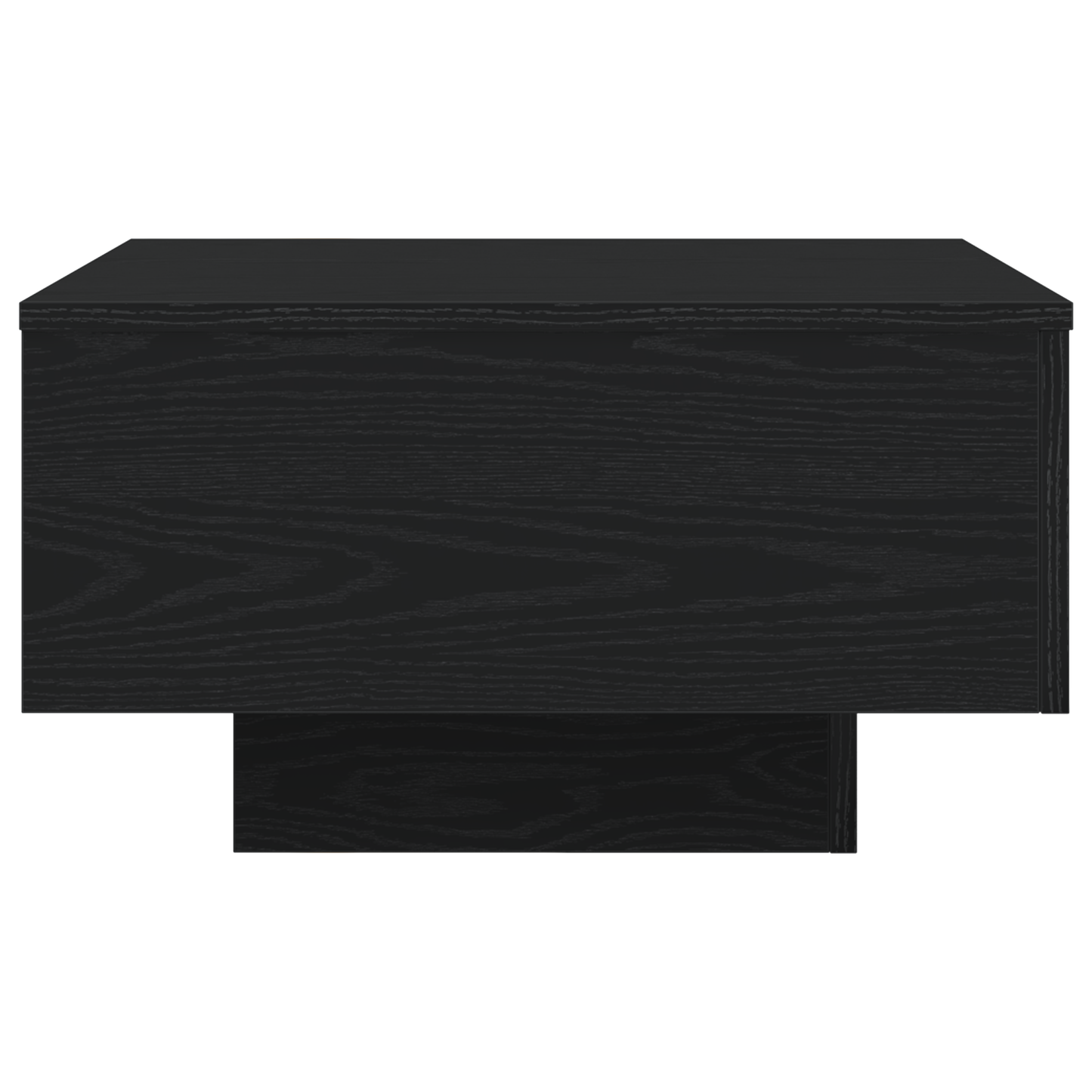 Sofabord Med Led-Lys Sort Eg 55X55X31 Cm