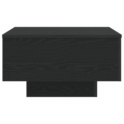 Sofabord Med Led-Lys Sort Eg 55X55X31 Cm