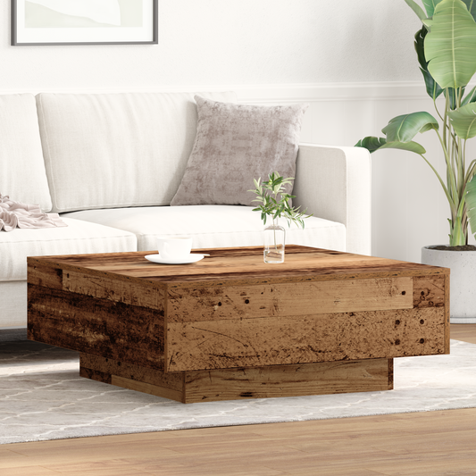 Kaffebord I Gammelt Træ 80X80X31 Cm Ingeniørtræ
