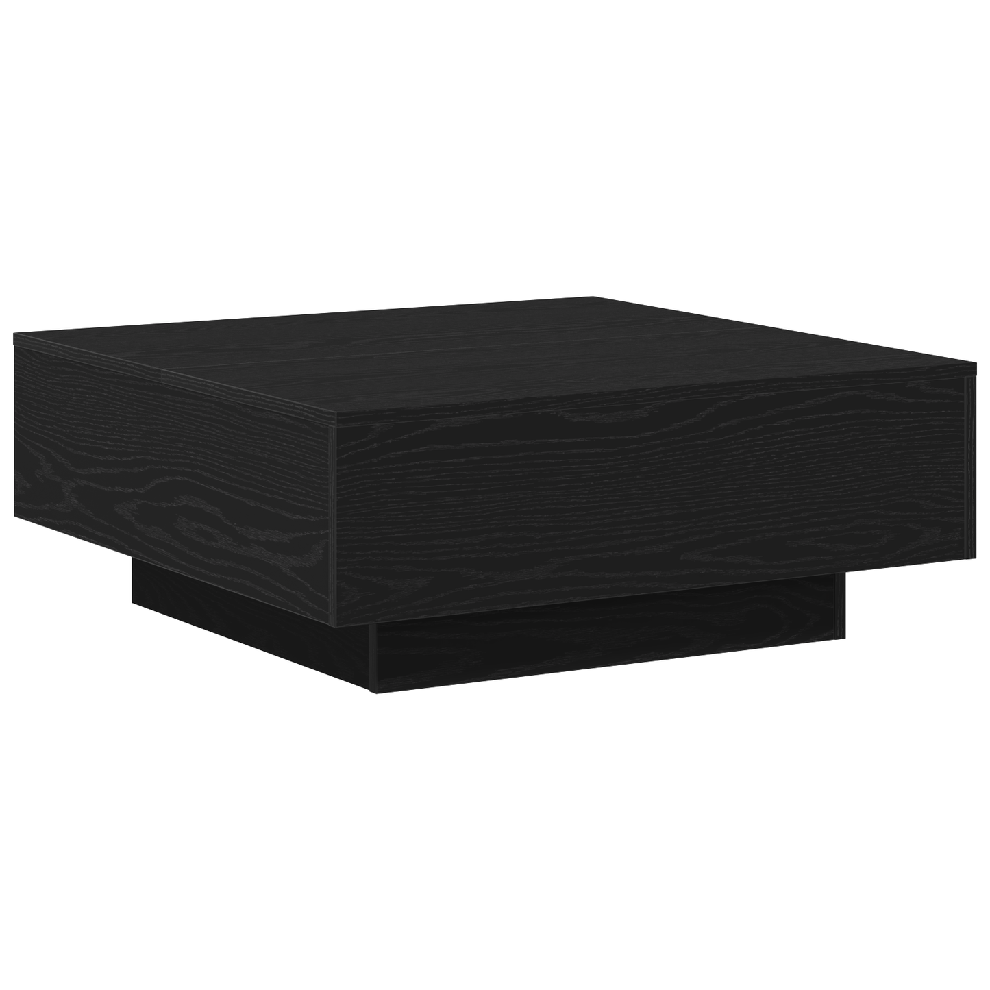 Kaffebord I Sort Eg 80X80X31 Cm Ingeniørtræ