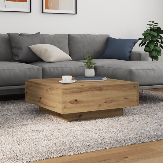 Sofabord Med Led-Lys Artisan Eg 80X80X31 Cm