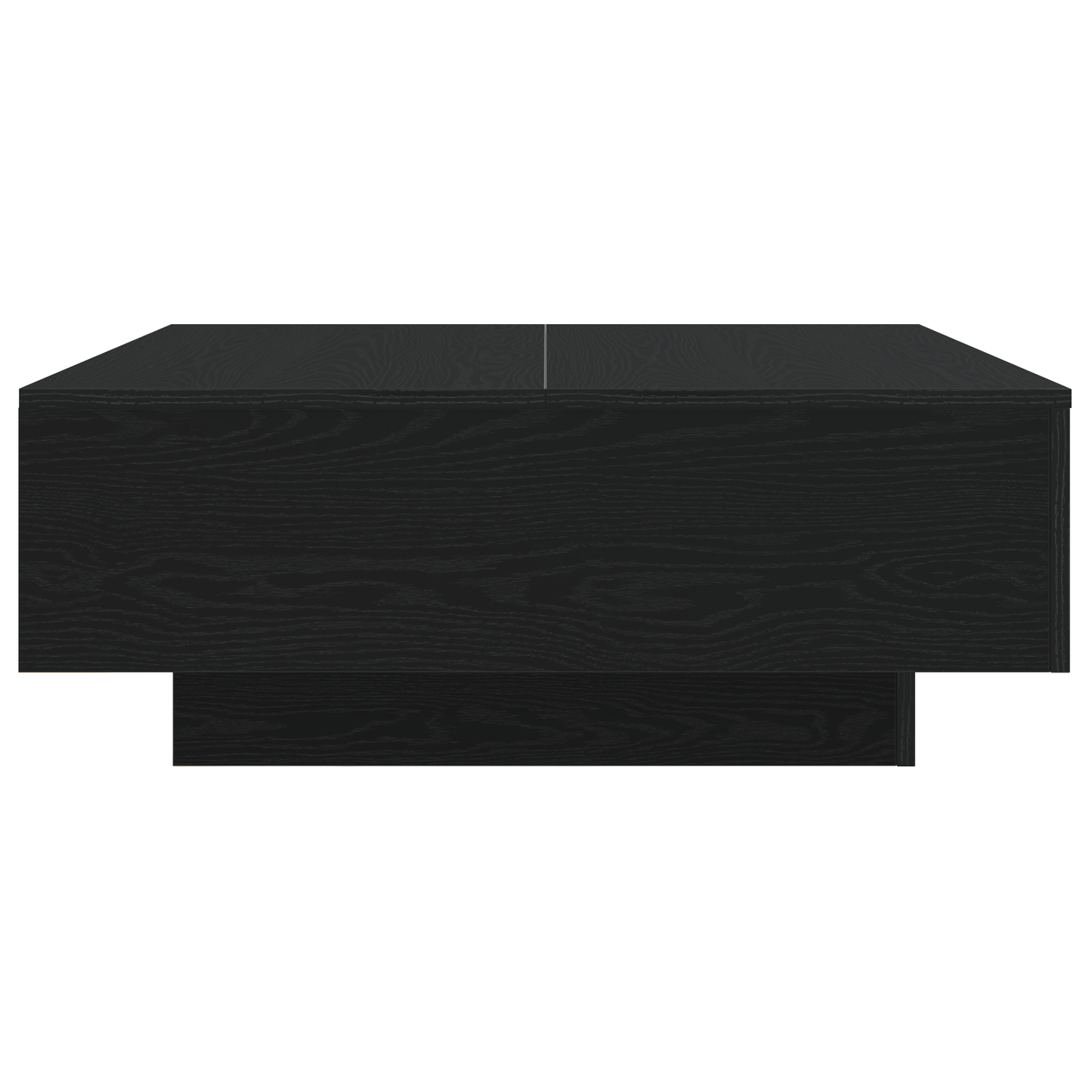 Sofabord Med Led-Lys Sort Eg 80X80X31 Cm