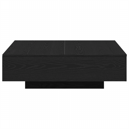 Kaffebord Sort Eg 100X100X31 Cm Ingeniørtræ