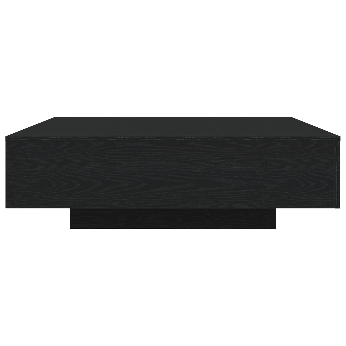 Sofabord Med Led-Lys Sort Eg 100X100X31 Cm