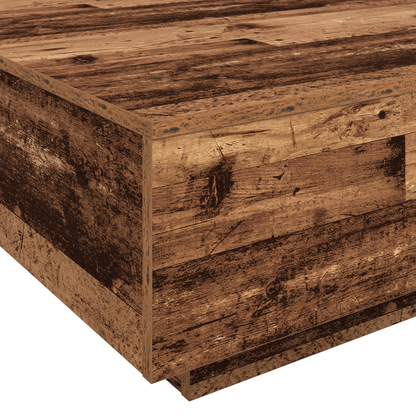 Kaffebord Med Led-Lys Old Wood 85X55X31 Cm