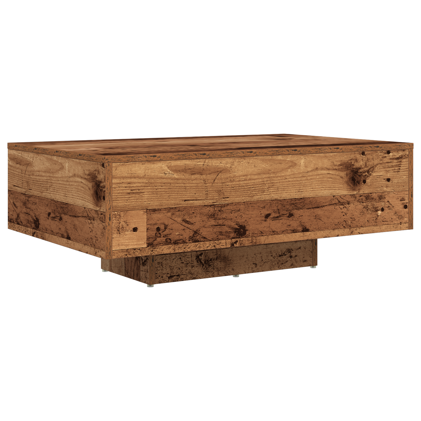 Kaffebord Med Led-Lys Old Wood 85X55X31 Cm