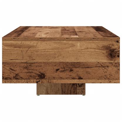 Kaffebord Med Led-Lys Old Wood 85X55X31 Cm