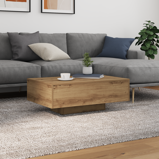 Kaffebord Med Led-Lys Artisan Eg 85X55X31 Cm
