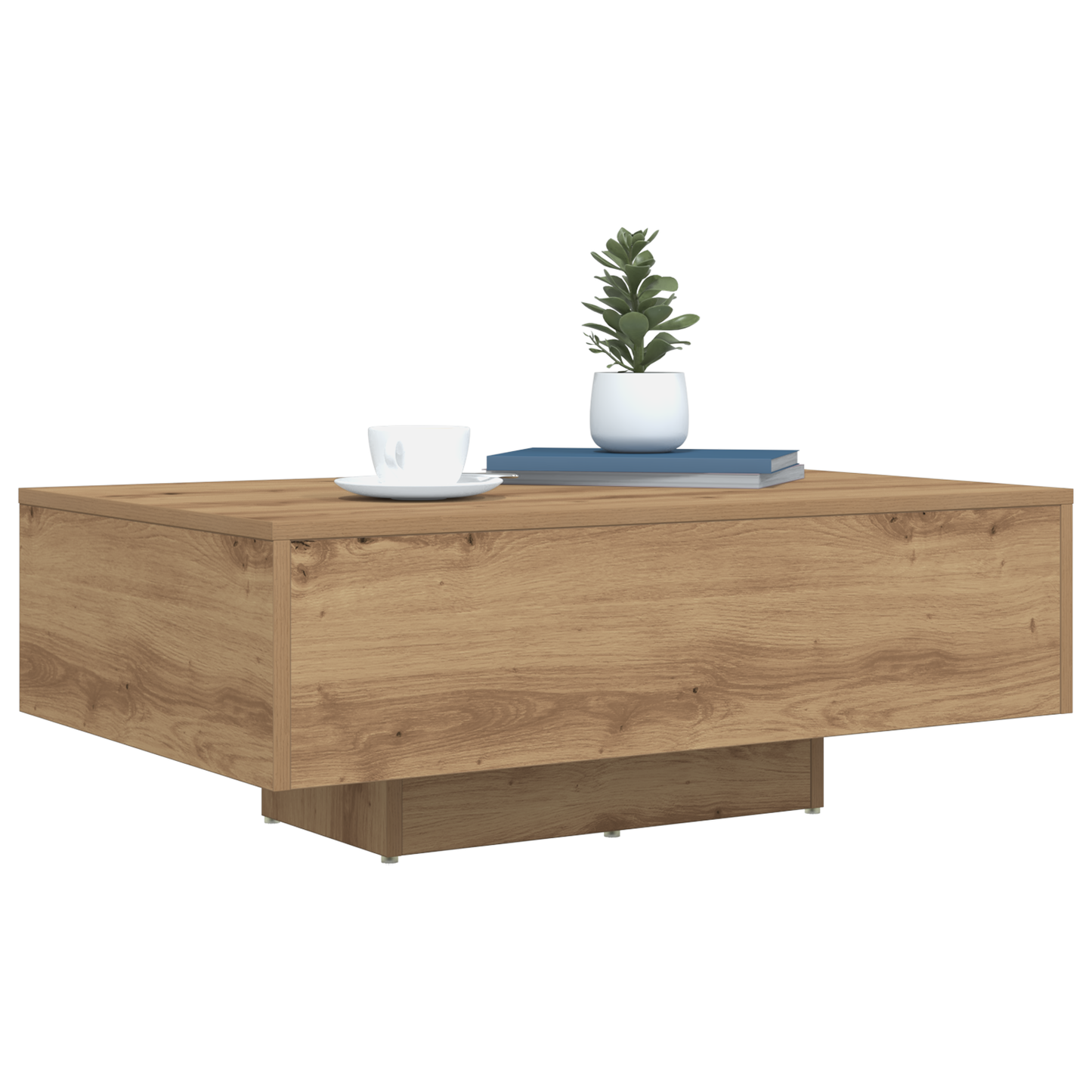 Kaffebord Med Led-Lys Artisan Eg 85X55X31 Cm