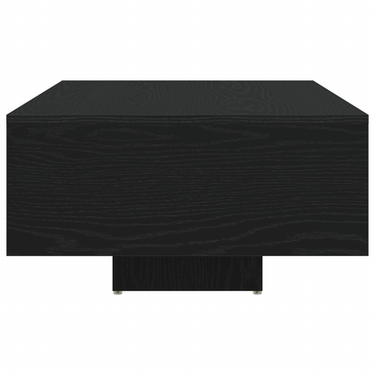 Kaffebord Med Led-Lys Sort Eg 85X55X31 Cm