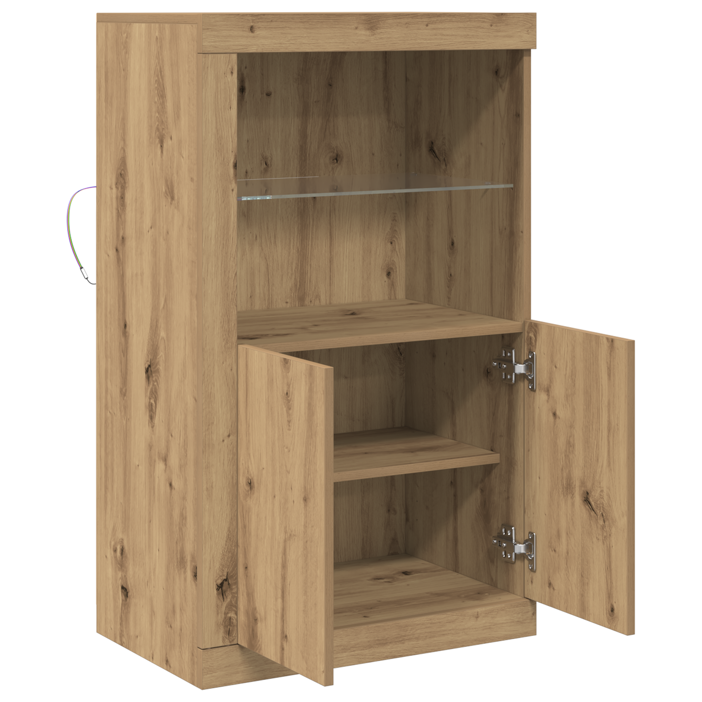 Sideboard Med Led Lys Artisan Eg 60,5X37X100 Cm