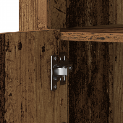 Sideboard Med Led Lys I Gammelt Træ 41X37X67 Cm