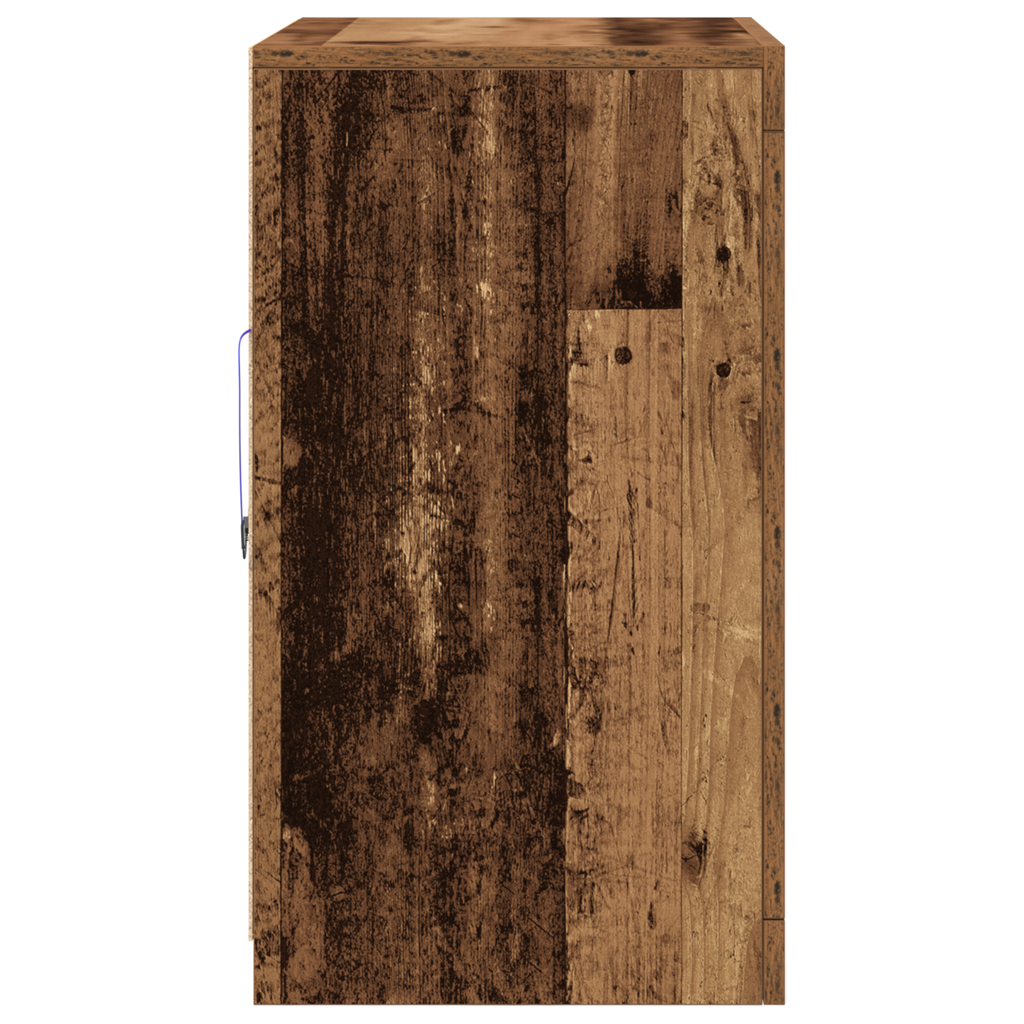 Sideboard Med Led Lys I Gammelt Træ 41X37X67 Cm