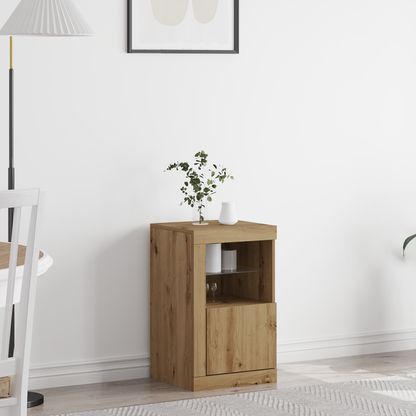 Sideboard Med Led-Lys Artisan Eg 41X37X67 Cm