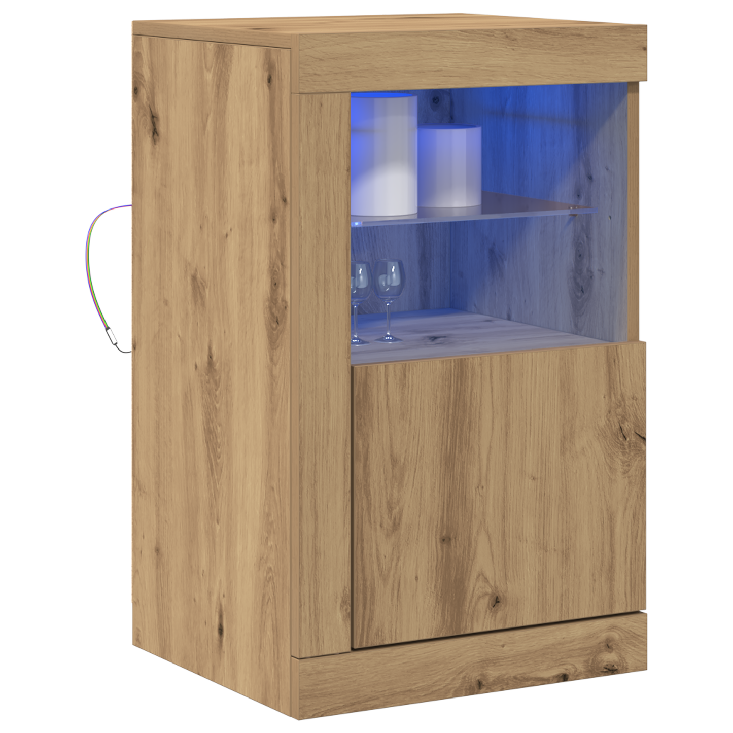 Sideboard Med Led-Lys Artisan Eg 41X37X67 Cm
