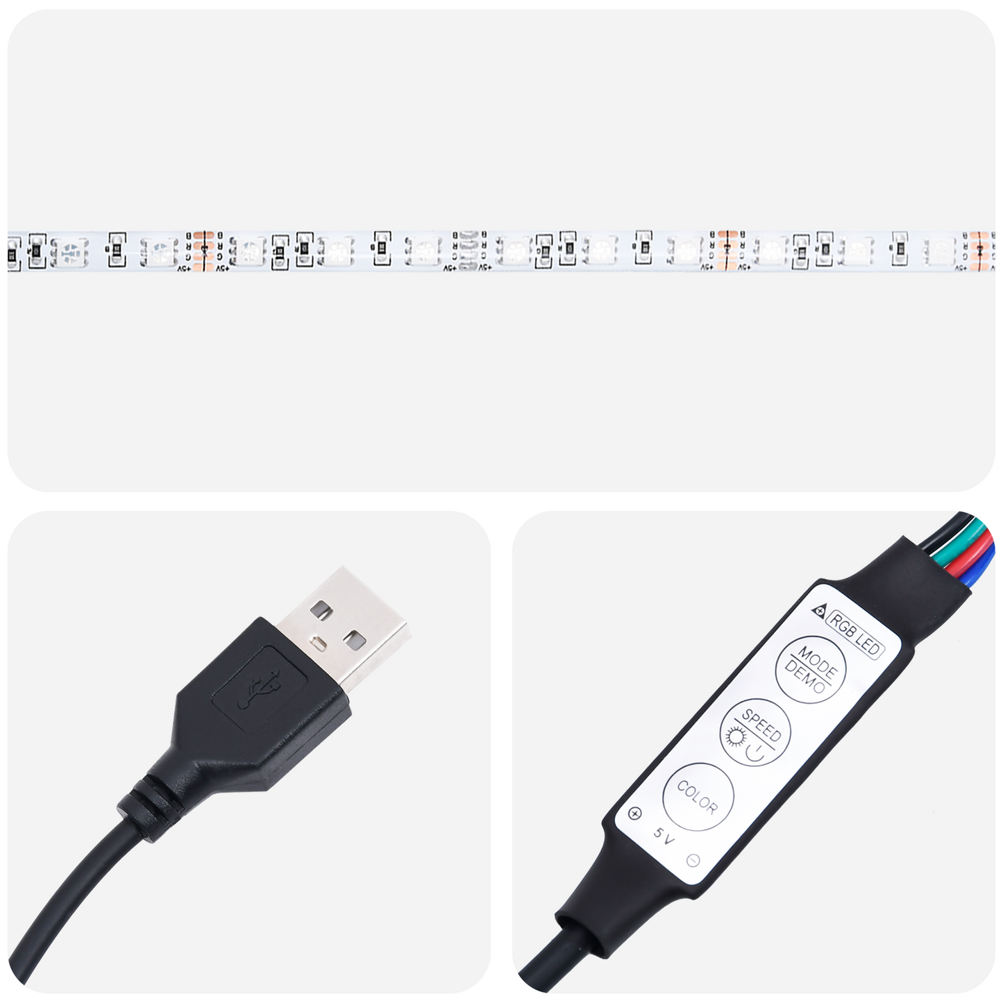 Skab Med Led Lyskilder Sort Eg 41X37X67 Cm