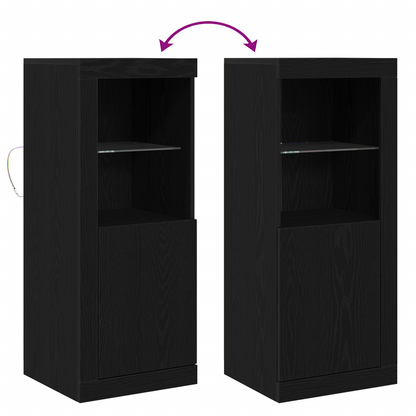 Sideboard Sort 41 X 37 X 100 Cm Konstrueret Træ