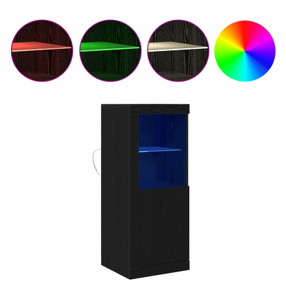 Sideboard Sort 41 X 37 X 100 Cm Konstrueret Træ