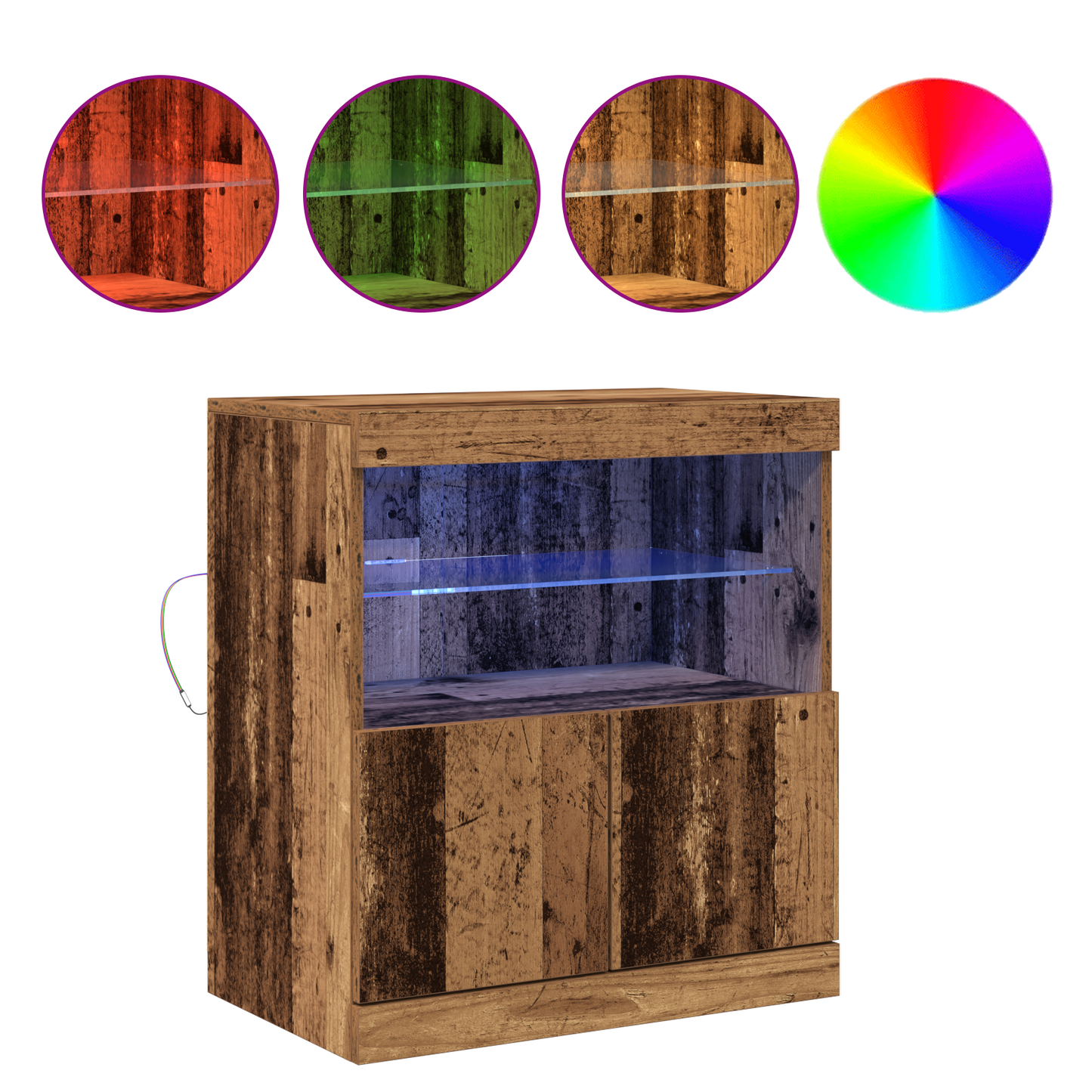 Sideboard Brun 60 X 37 X 67 Cm Konstrueret Træ