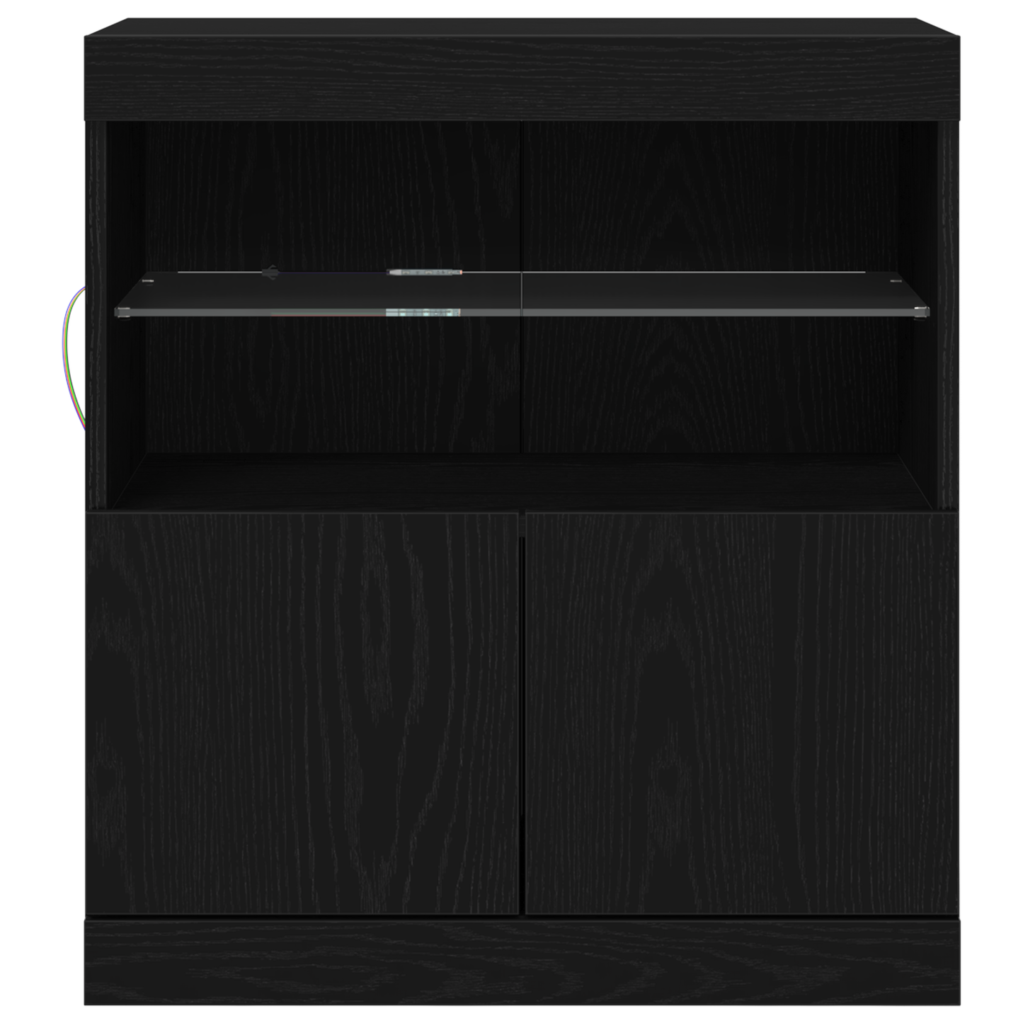 Sideboard Sort 60 X 37 X 67 Cm Konstrueret Træ